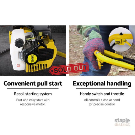 Giantz 80CC Post Hole Digger Motor Only Petrol Engine Yellow - Tools > Power Tools > Outdoor Power Equipment