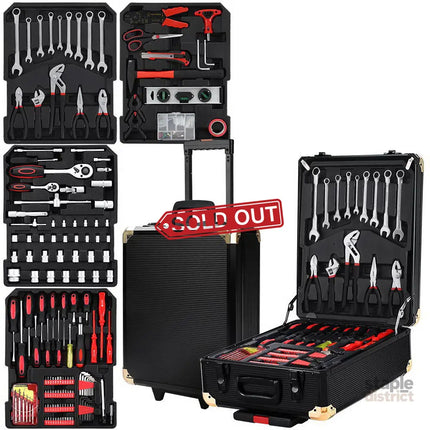Giantz 816pcs Tool Kit Trolley Case Mechanics Box Toolbox Portable DIY Set - Home & Garden > Travel > Duffel Bags