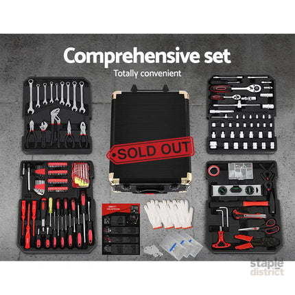 Giantz 816pcs Tool Kit Trolley Case Mechanics Box Toolbox Portable DIY Set - Home & Garden > Travel > Duffel Bags