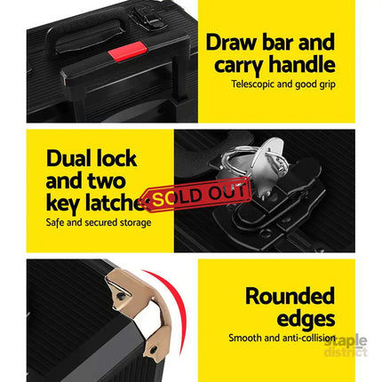 Giantz 816pcs Tool Kit Trolley Case Mechanics Box Toolbox Portable DIY Set - Home & Garden > Travel > Duffel Bags
