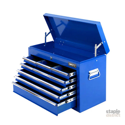 Giantz 9 Drawer Tool Box Cabinet Chest Toolbox Storage Garage Organiser Blue - Tools > Tools Storage > Tool Cabinets