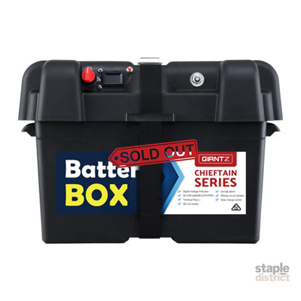 Giantz AGM Battery Box 12v XL Deep Cycle Portable Solar Caravan Camping - Outdoor Recreation > Camping > Batteries &