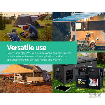 Giantz AGM Deep Cycle Battery 12V 135Ah Box Portable Solar Caravan Camping - Outdoor Recreation > Camping > Batteries &