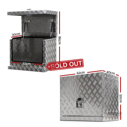 Giantz Aluminium Ute Tool Box Generator Trailer Truck Storage Lock - Tools > Tools Storage > Tool Boxes