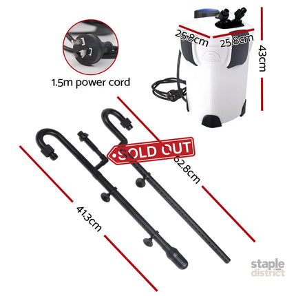 Giantz Aquarium Filter Fish Tank External Canister Water Pump 1850L/H - Pet Care > Aquarium > Aquarium Filters & Pumps