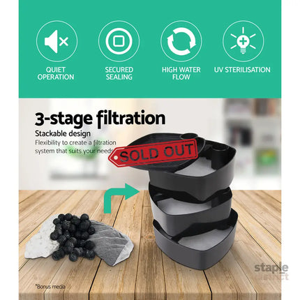 Giantz Aquarium Filter Fish Tank External Canister Water Pump 1850L/H - Pet Care > Aquarium > Aquarium Filters & Pumps