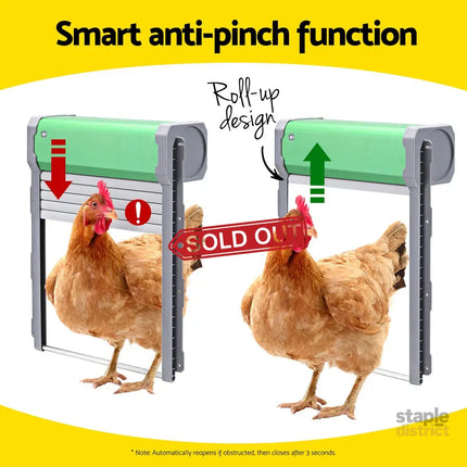 Giantz Automatic Chicken Coop Door Opener Cage Closer Timer Light Sensor - Auto Accessories > Auto Accessories Others >