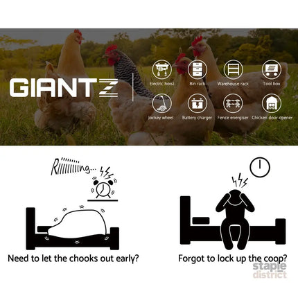 Giantz Automatic Chicken Coop Door Opener - Pet Care > Farm Supplies > Farm Equipment