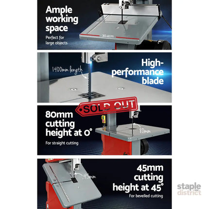 Giantz Bandsaw Blades Guides Wood Timber Cutting Table Band Saw Blade Sharpener - Tools > Power Tools > Chainsaws