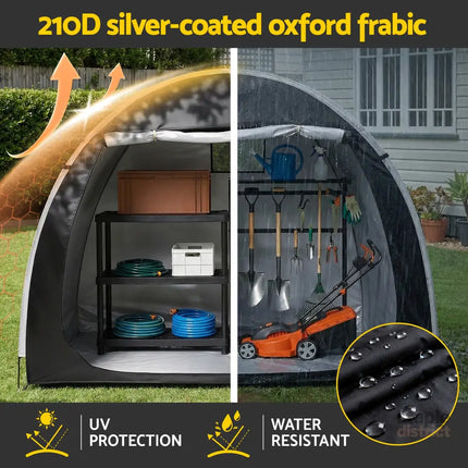Giantz Bike Storage Tent Outdoor Waterproof UV Resistant Shelter w/ Ventilation - Home & Garden > Travel > Duffel Bags