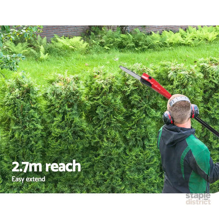 Giantz Chainsaw Cordless Pole Chain Saw 20V 8in Pruner 2.7m Long Reach Battery - Tools > Power Tools > Chainsaws
