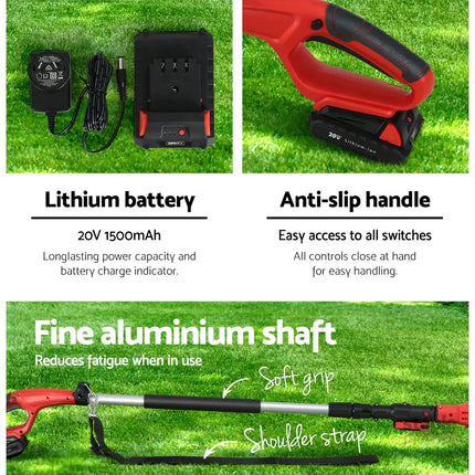 Giantz Chainsaw Cordless Pole Chain Saw 20V 8inch Pruner Battery 2.7m Long Reach - Tools > Power Tools > Chainsaws