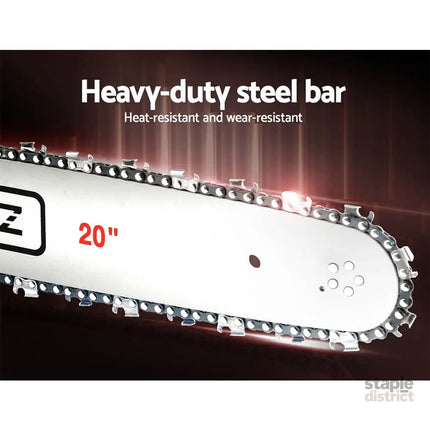 Giantz Chainsaw Petrol 62CC 20’’ Bar Commercial E-Start Pruning Chain Saw Spark Plug - Tools > Power Tools > Chainsaws