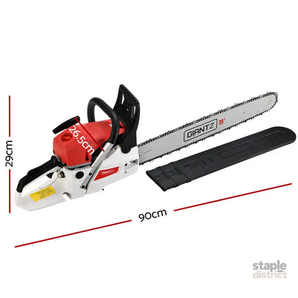 Giantz Chainsaw Petrol 62CC 20’’ Bar Commercial E-Start Pruning Chain Saw Spark Plug - Tools > Power Tools > Chainsaws