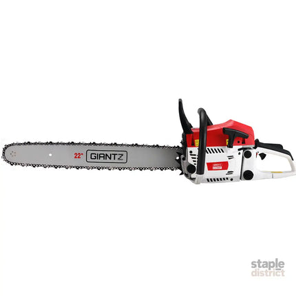 Giantz Chainsaw Petrol 62CC 22’’ Bar Commercial E-Start Pruning Chain Saw - Tools > Power Tools > Chainsaws