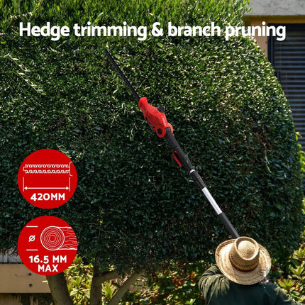 Giantz Cordless Pole Hedge Trimmer Garden Pruner Electric Cutter - Tools > Power Tools > Chainsaws