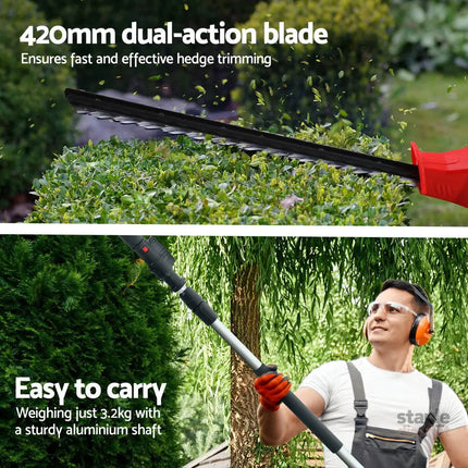 Giantz Cordless Pole Hedge Trimmer Garden Pruner Electric Cutter - Tools > Power Tools > Chainsaws