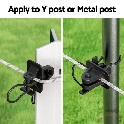 Giantz Electric Fence Insulators 200pcs Pinlock Black - Commercial > Commercial Others > Fencing & Barriers