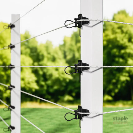 Giantz Electric Fence Insulators 200pcs Pinlock Black - Commercial > Commercial Others > Fencing & Barriers
