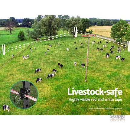 Giantz Electric Fence Poly Tape 1200M - Commercial > Commercial Others > Fencing & Barriers