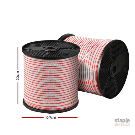 Giantz Electric Fence Poly Tape 400M Insulator - Pet Care > Farm Supplies > Fencing