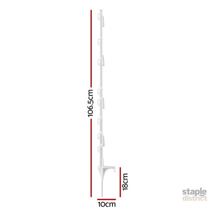 Giantz Electric Fence Posts 20pcs Electric Fence Poly White - Pet Care > Farm Supplies > Fencing