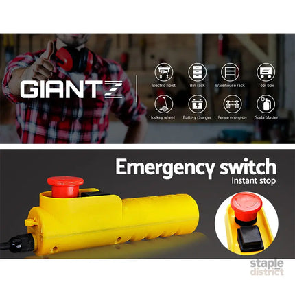 Giantz Electric Hoist Winch 500/1000KG Cable 20M Rope Tool Remote Chain Lifting - Auto Accessories > Auto Accessories