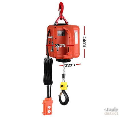 Giantz Electric Hoist Winch 500KG Wired/Wireless Remote Control - Auto Accessories > Auto Accessories Others >
