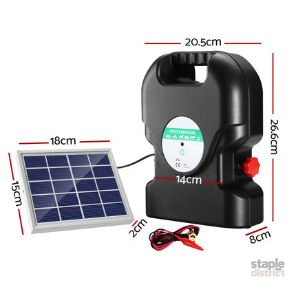 Giantz Fence Energiser 20KM Solar Powered 1.2J Electric - Pet Care > Farm Supplies > Fencing