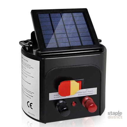 Giantz Fence Energiser 3KM Solar Powered 0.1J Electric Fencing Charger - Pet Care > Farm Supplies > Fencing