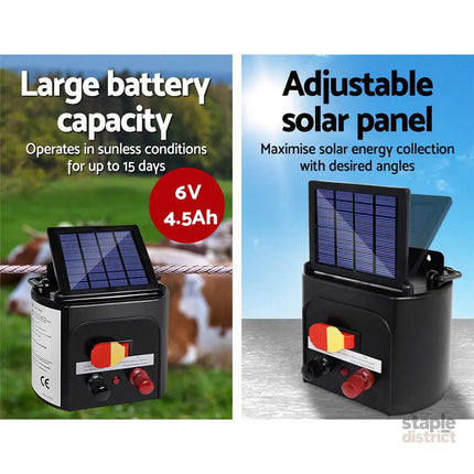 Giantz Fence Energiser 3KM Solar Powered Electric 2KM Poly Wire - Pet Care > Farm Supplies > Fencing