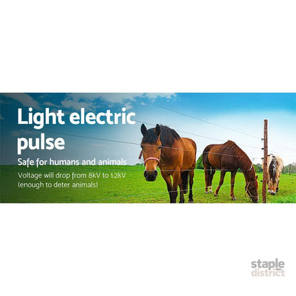 Giantz Fence Energiser 8KM Solar Powered Electric 2KM Poly Wire - Pet Care > Farm Supplies > Fencing