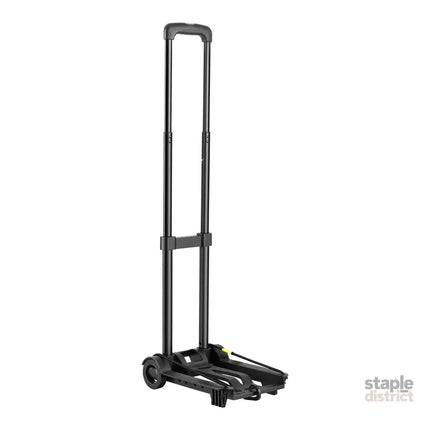 Giantz Folding Trolley Portable Hand Truck Lightweight Travel Luggage Black - Tools > Tools Storage > Utility Trolleys