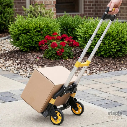 Giantz Folding Trolley Portable Hand Truck Lightweight Travel Luggage Silver - Tools > Tools Storage > Utility Trolleys