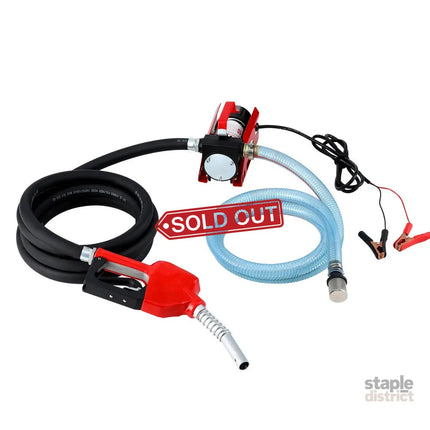 Giantz Fuel Transfer Pump Electric Diesel Kerosene Pump 12V DC 10GPM Nozzle Hose - Auto Accessories > Auto Accessories