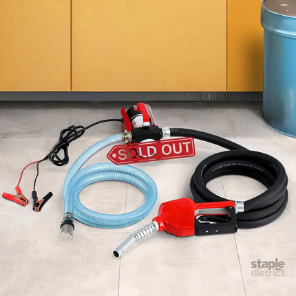 Giantz Fuel Transfer Pump Electric Diesel Kerosene Pump 12V DC 10GPM Nozzle Hose - Auto Accessories > Auto Accessories