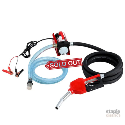 Giantz Fuel Transfer Pump Electric Diesel Kerosene Pump 12V DC 10GPM Nozzle Hose - Auto Accessories > Auto Accessories