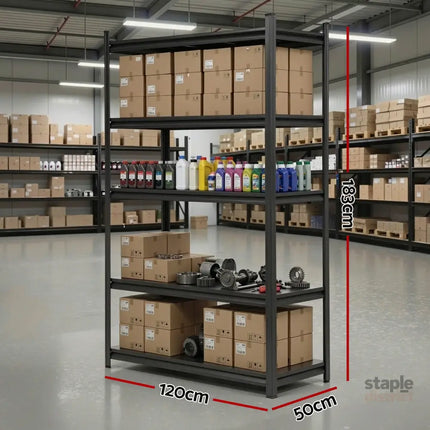 Giantz Garage Shelving 1.8X1.2m Warehouse Rack Storage Shelves Workshop Racks Steel - Tools > Tools Storage > Wall
