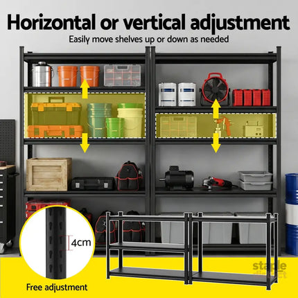 Giantz Garage Shelving 1.8X1.2m Warehouse Rack Storage Shelves Workshop Racks Steel - Tools > Tools Storage > Wall