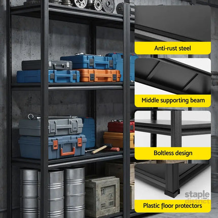 Giantz Garage Shelving 1.8X1.8m Warehouse Rack Storage Shelves Workshop Racks Steel - Tools > Tools Storage > Wall