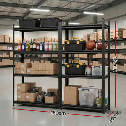 Giantz Garage Shelving 1.8X1.8m Warehouse Rack Storage Shelves Workshop Racks Steel - Tools > Tools Storage > Wall