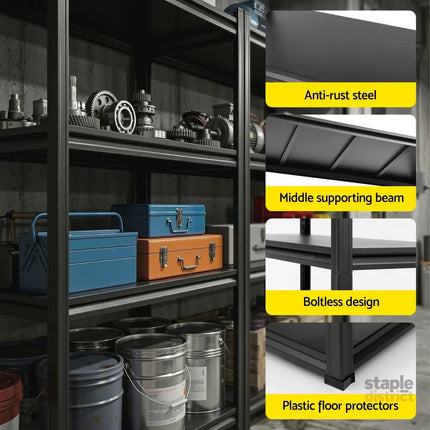 Giantz Garage Shelving 2.4X1.8m Warehouse Rack Storage Shelves Workshop Racks Steel - Tools > Tools Storage > Wall