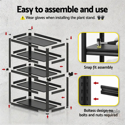 Giantz Garage Shelving 2.4X1.8m Warehouse Rack Storage Shelves Workshop Racks Steel - Tools > Tools Storage > Wall