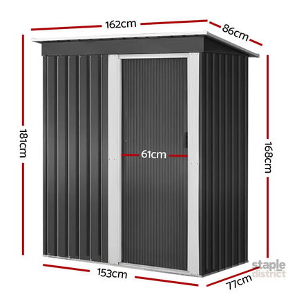 Giantz Garden Shed 1.62x0.86M Sheds Outdoor Storage Tool Workshop House Shelter Sliding Door - Home & Garden > Storage
