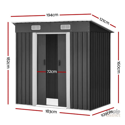 Giantz Garden Shed 1.94x1.21M Sheds Outdoor Storage Workshop House Tool Shelter Sliding Door - Home & Garden > Storage