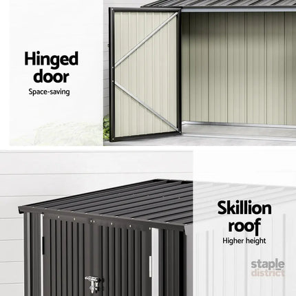 Giantz Garden Shed 2.22x0.91M Bike Sheds Outdoor Storage Tool Workshop House Shelter Double Door - Home & Garden >