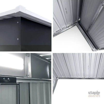 Giantz Garden Shed 2.38x1.31M Sheds Outdoor Storage Tool Metal Workshop Shelter Sliding Door - Home & Garden > Storage