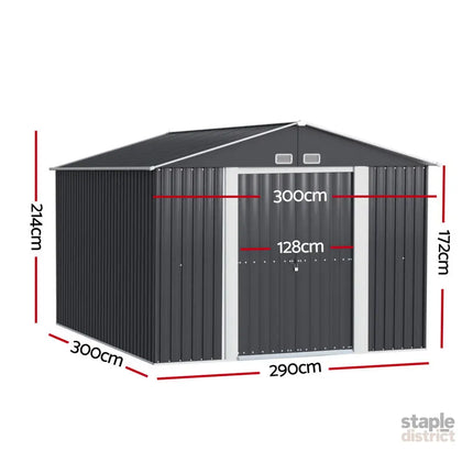 Giantz Garden Shed 3x3M Outdoor Storage Tool Workshop House Shelter - Home & Garden > Storage > Sheds