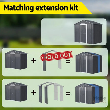 Giantz Garden Shed Extension Kit Outdoor Storage Tool Sheds Workshop House Shelter - Home & Garden > Storage > Sheds