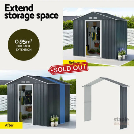 Giantz Garden Shed Extension Kit Outdoor Storage Tool Sheds Workshop House Shelter - Home & Garden > Storage > Sheds